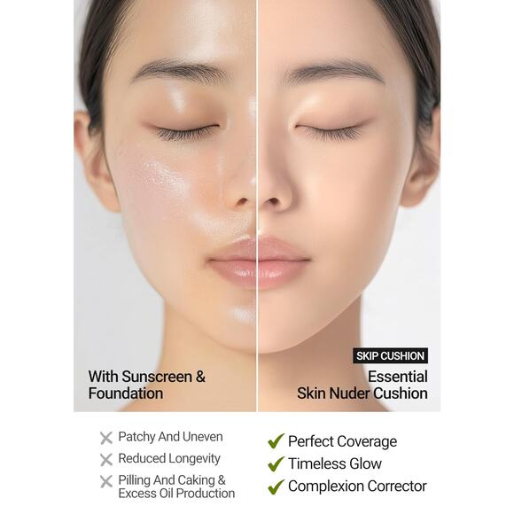 Jung Saem Mool Essential Skin Nuder Cushion 14g + (2) Refills #21 Medium EXP2027 - Picture 11 of 12